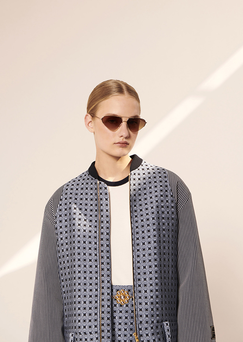 Valeska голубой жакет из жаккарда Valeska голубой жакет из жаккарда