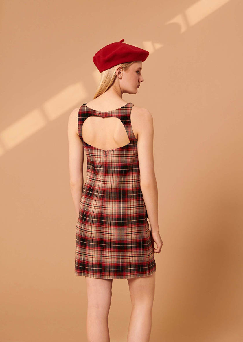 Robine красное платье в клетку