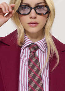 Erica галстук из шелка с узором в клетку