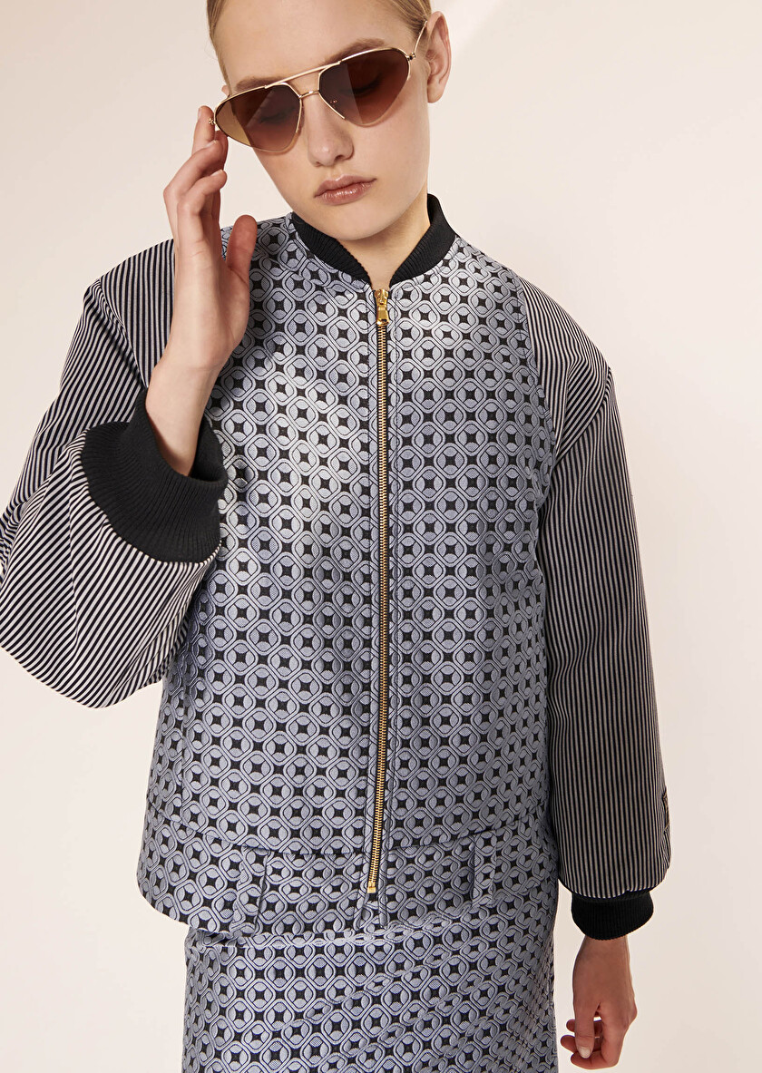 Valeska голубой жакет из жаккарда Valeska голубой жакет из жаккарда