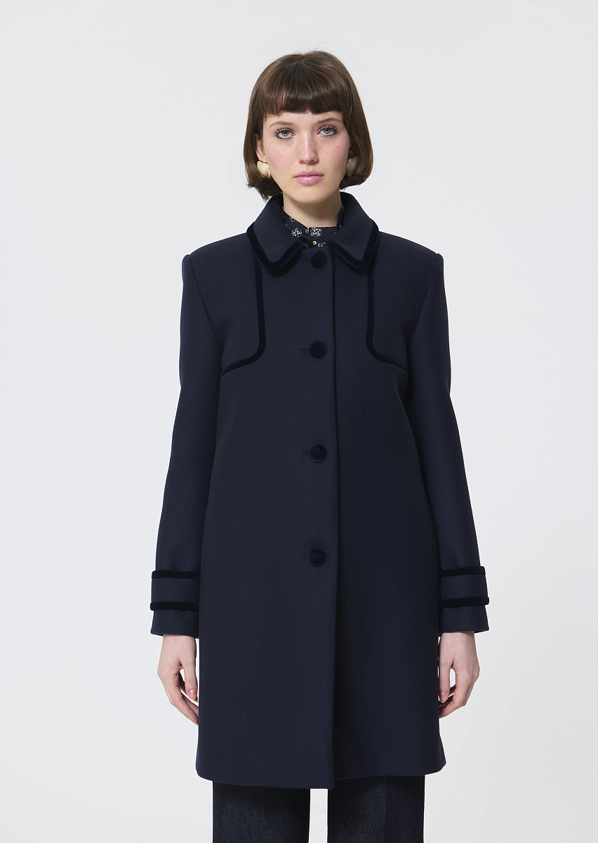 Mado темно-синее пальто из шерстяного драпа Mado темно-синее пальто из шерстяного драпа