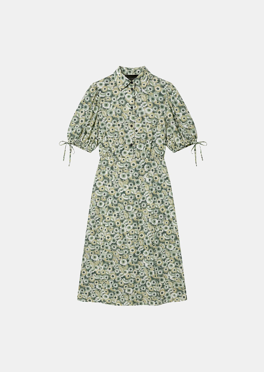Rachel зеленое платье с цветочным принтом