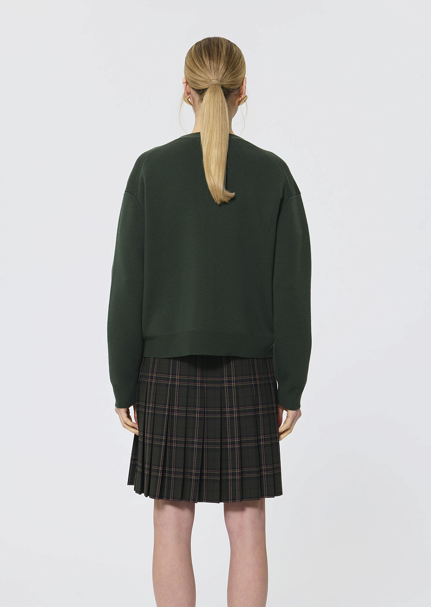 Gibus зеленый кардиган из смесовой шерсти