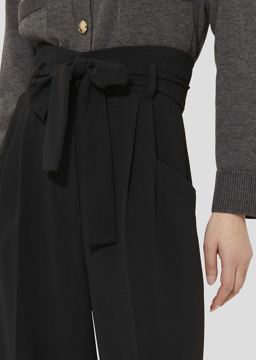 Черные брюки из крепа Pia