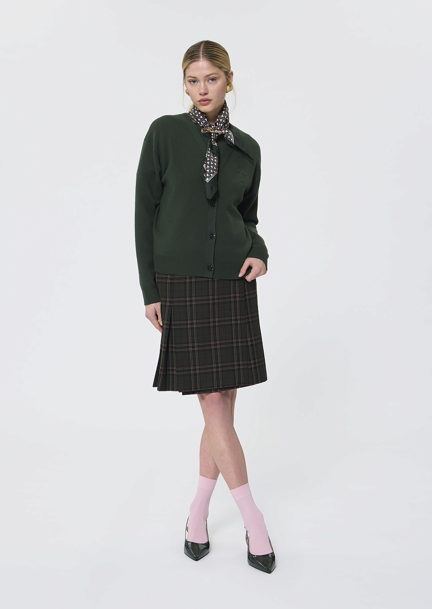 Gibus зеленый кардиган из смесовой шерсти