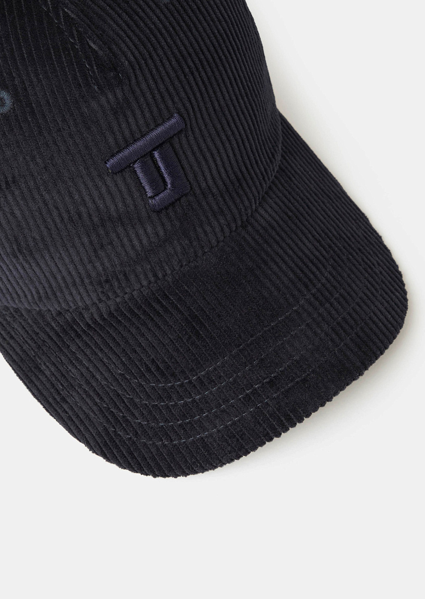 Carole темно-синяя кепка из вельвета