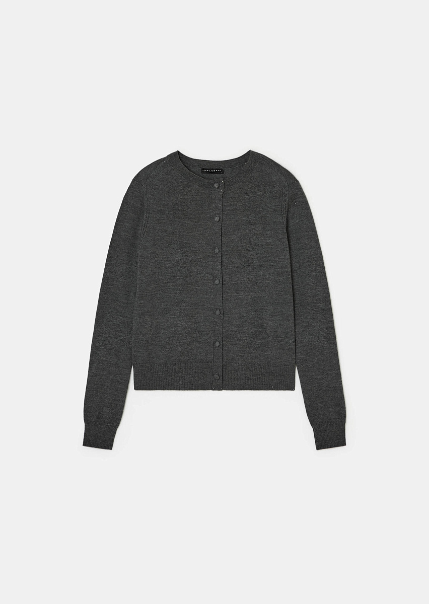 Ginno серый кардиган с эффектом меланж