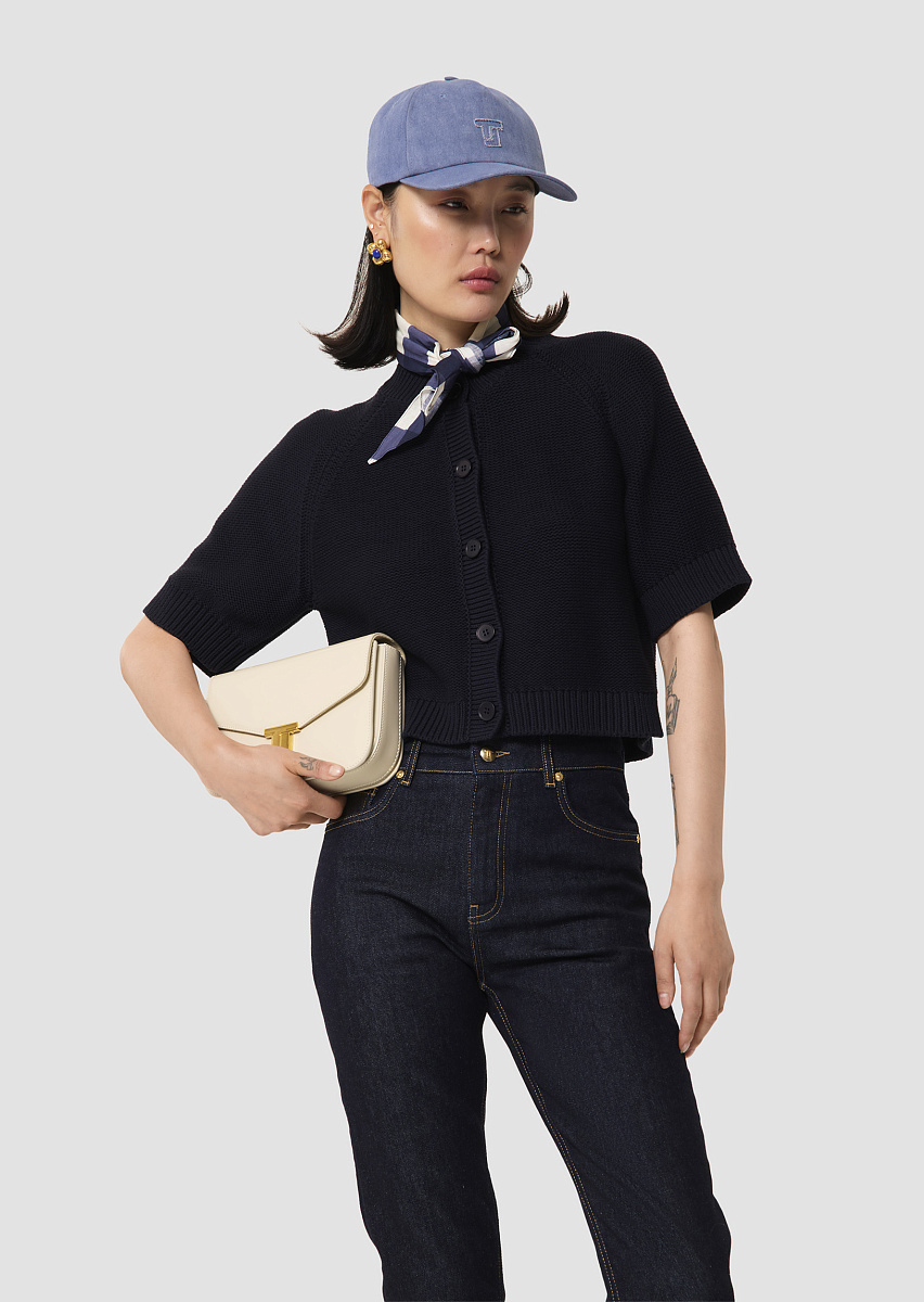 Хлопковый кардиган темно-синего цвета Gracy