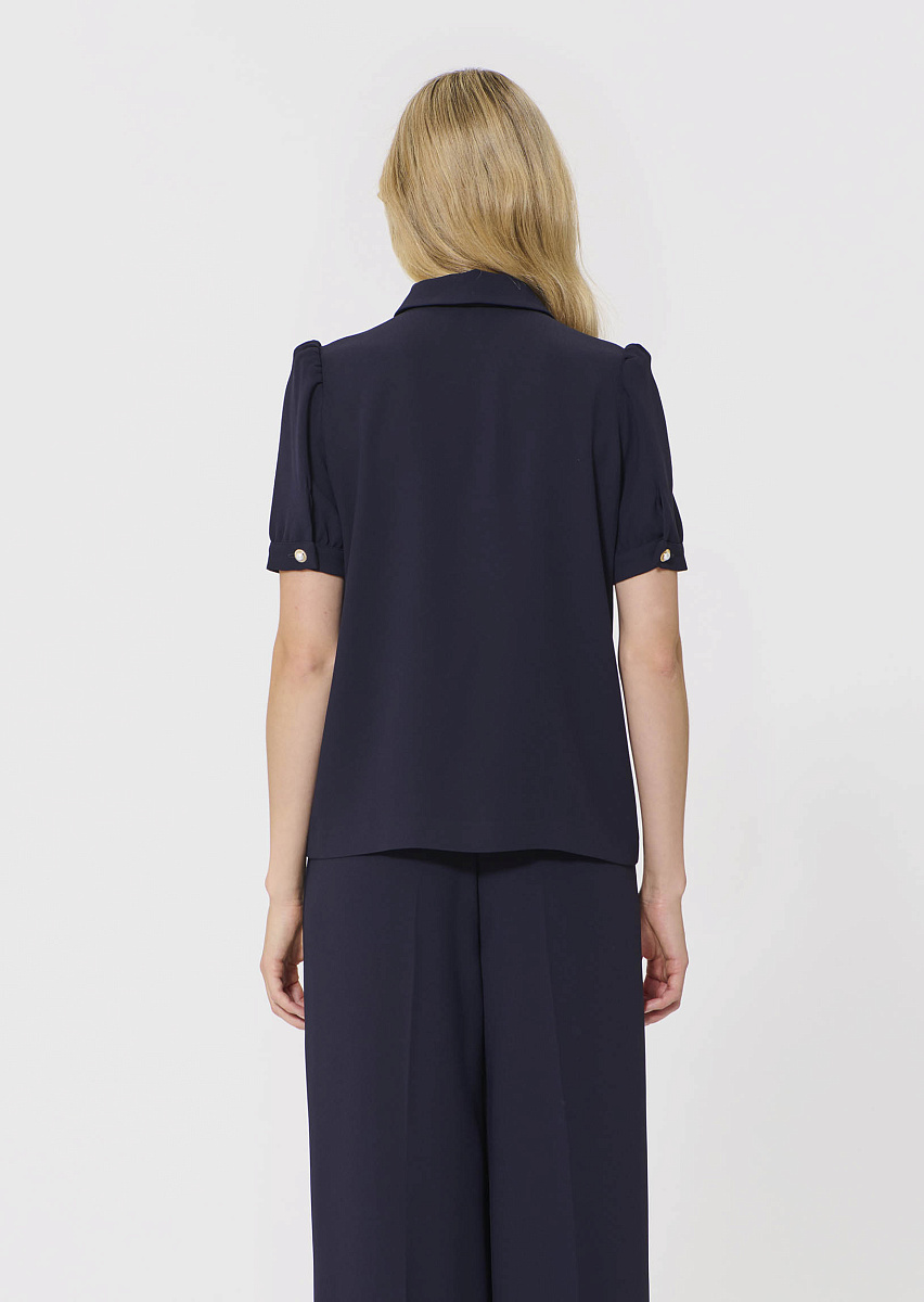 Tonino темно-синий топ из крепа