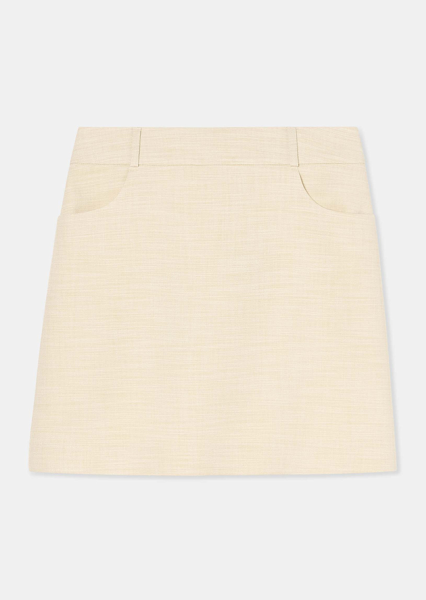 Желтая юбка Janice из костюмной ткани с выцветшим эффектом