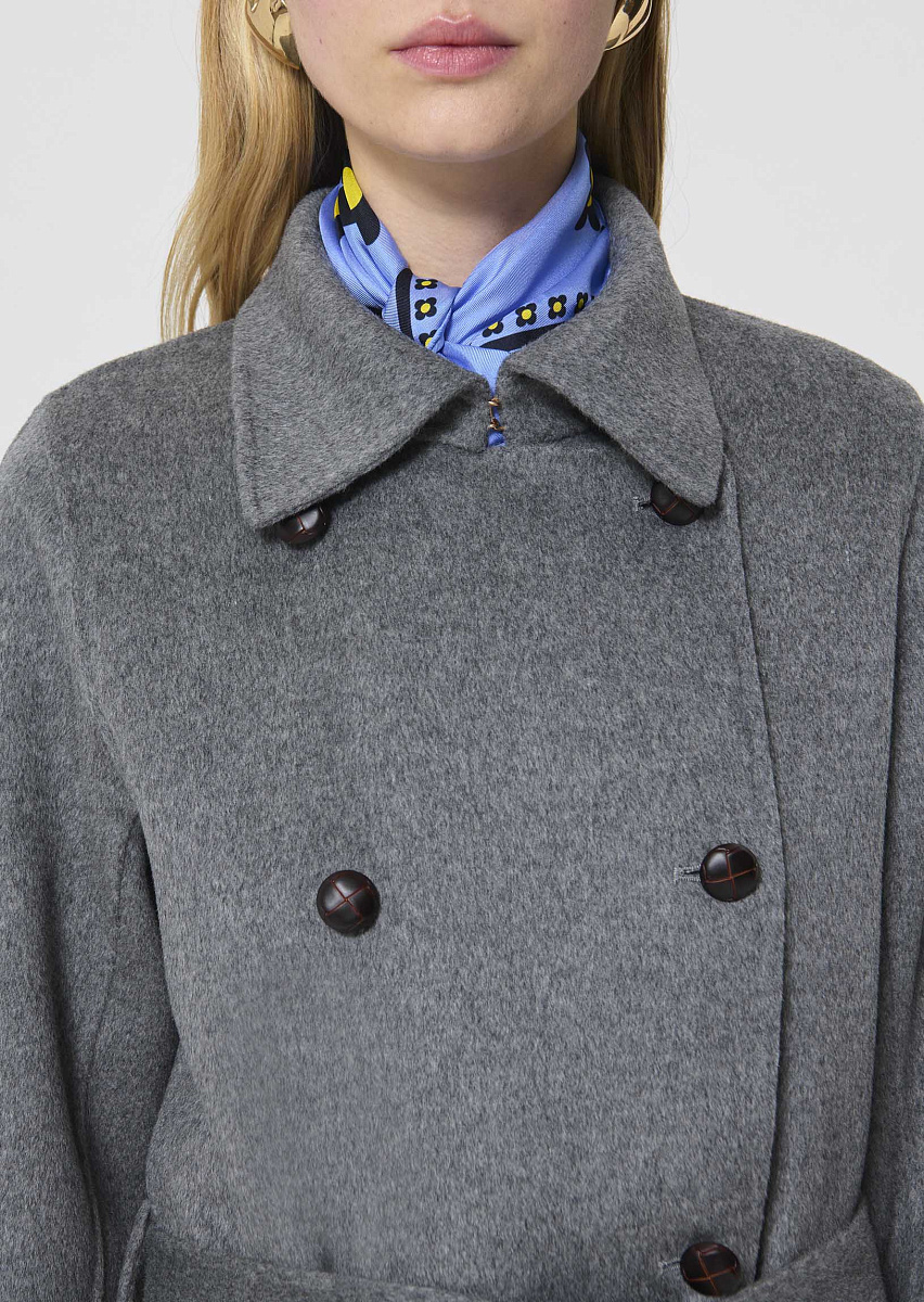 Martino двустороннее серое пальто с эффектом меланж