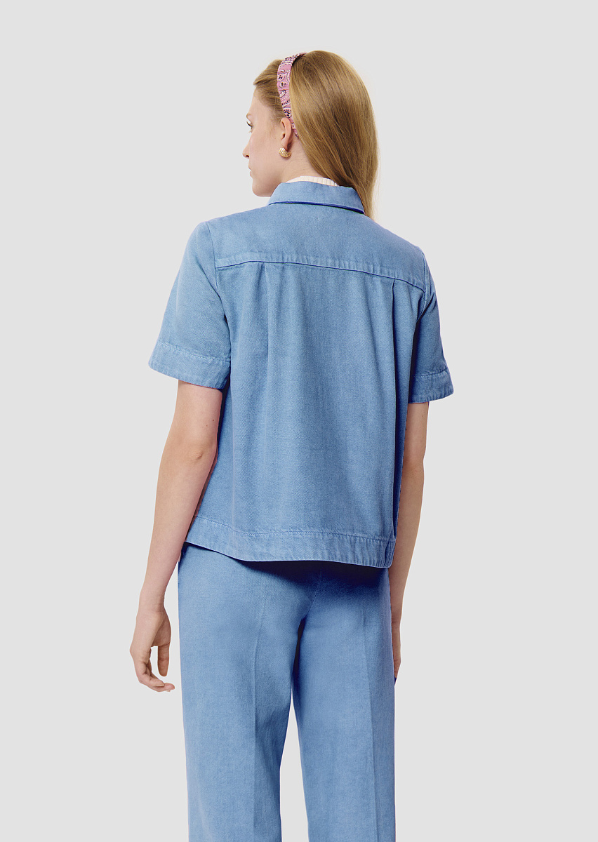 Camilia голубая рубашка из денима Camilia голубая рубашка из денима