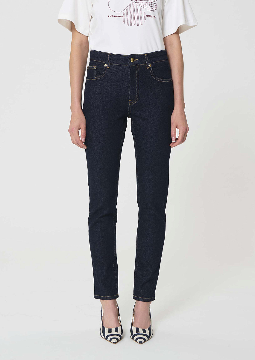 Jonas темно-синие джинсы из необработанного денима