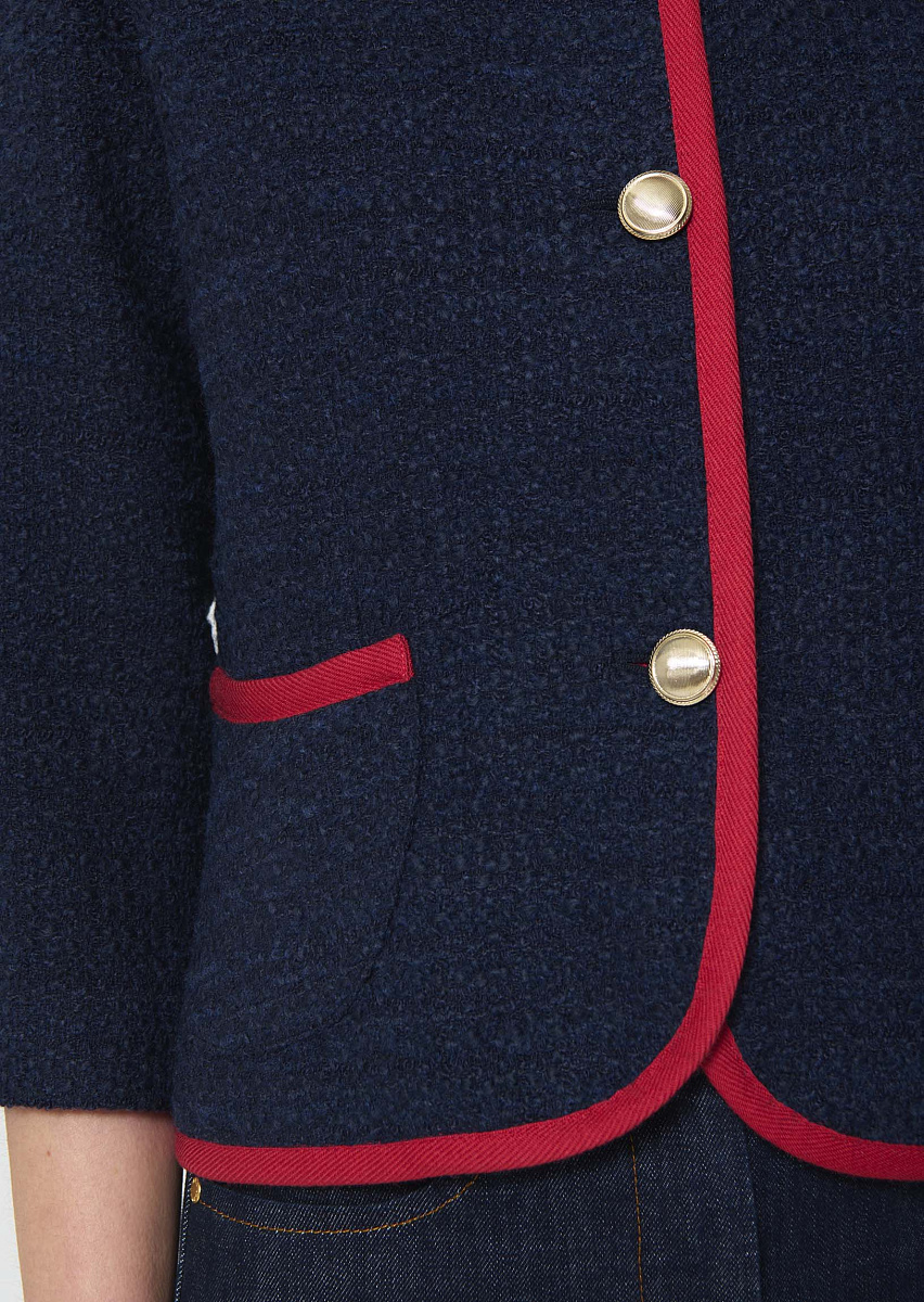 Voeux темно-синий жакет из твида