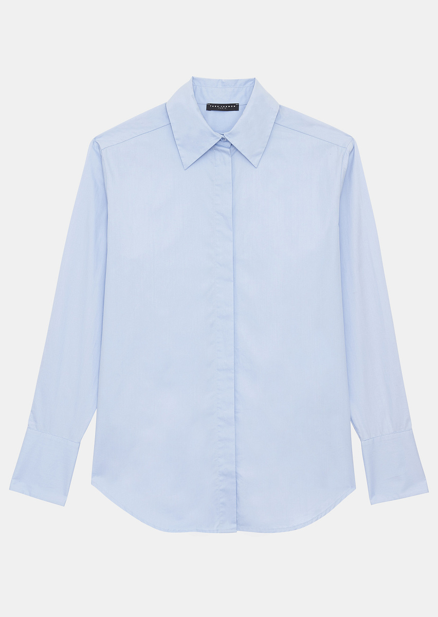 Clarence небесно-голубая блуза из поплина Clarence небесно-голубая блуза из поплина