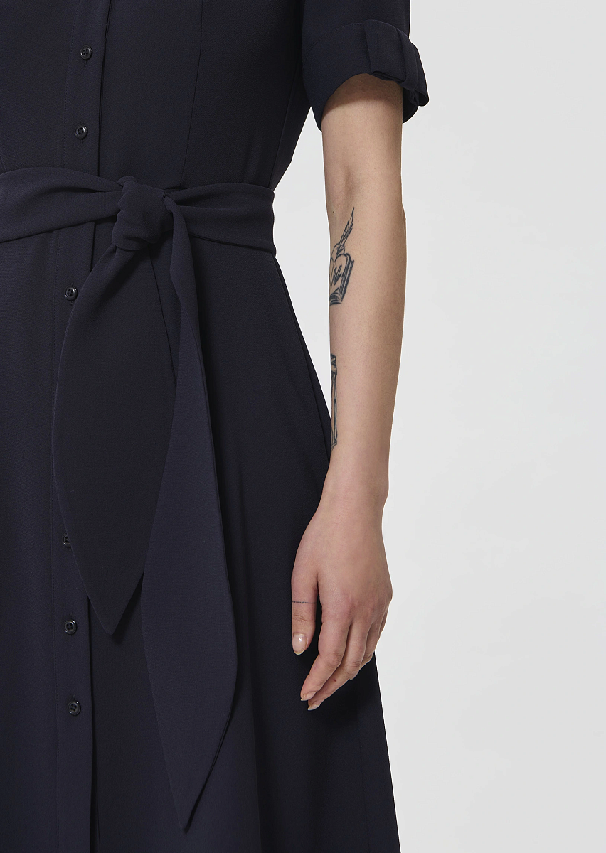 Ricochet платье темно-синего цвета из струящегося крепа