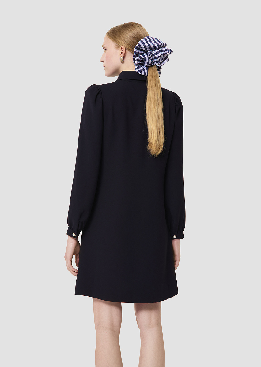 Rolfo платье из крепа темно-синего цвета