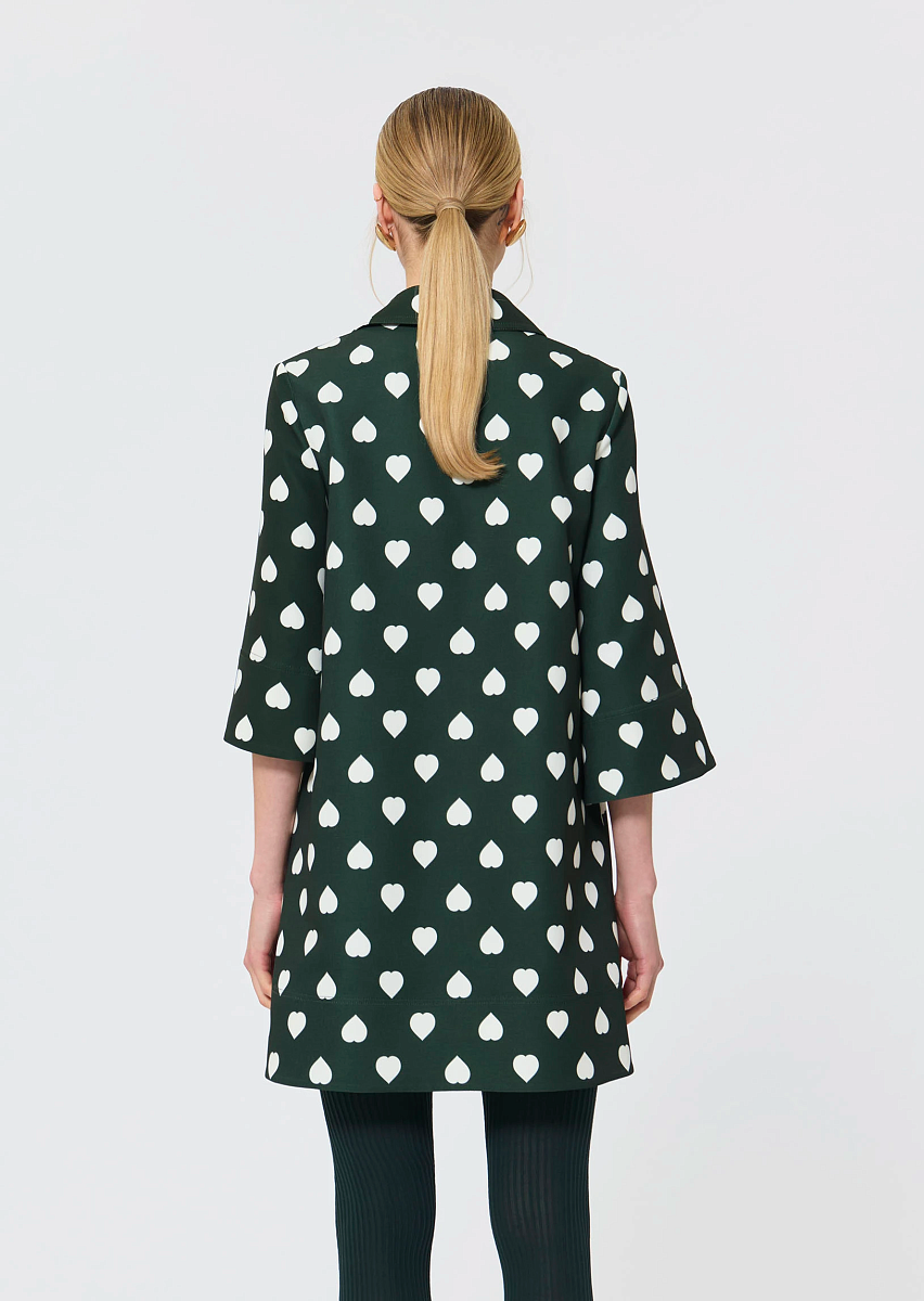 Ross зеленое платье с узором в виде сердец