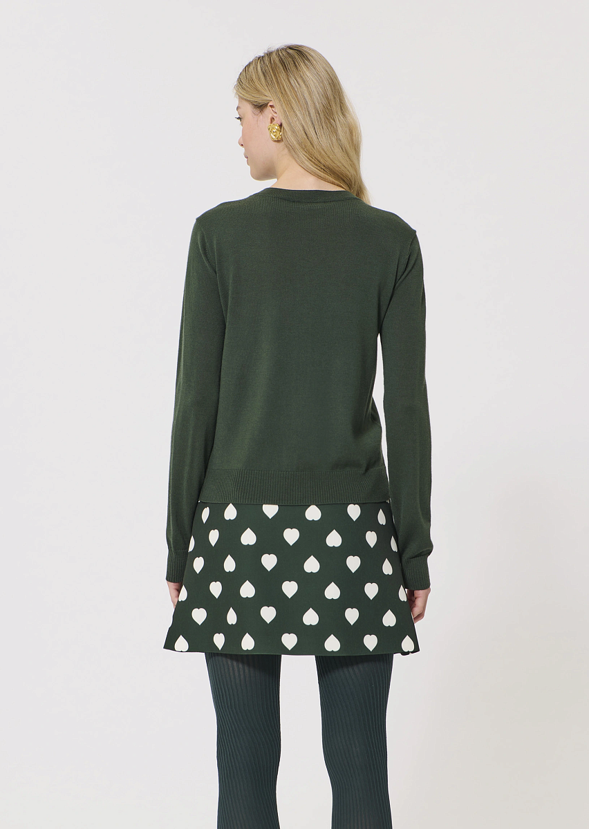 Ginno зеленый кардиган из шерсти мериноса Ginno зеленый кардиган из шерсти мериноса