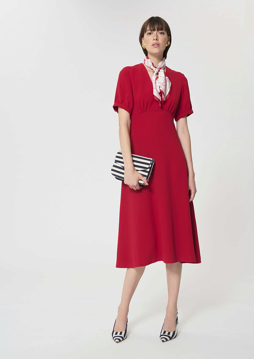 Robbie красное платье из струящегося крепа