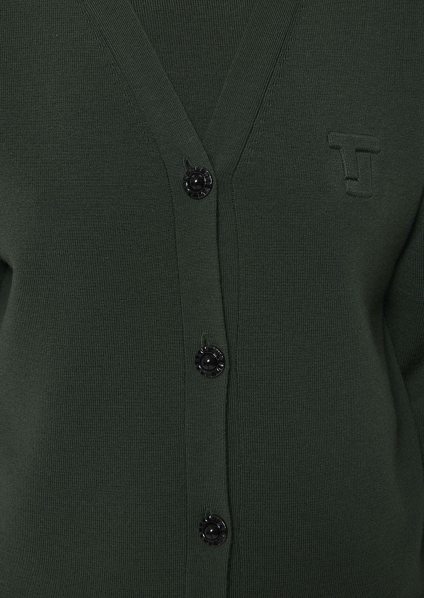 Gibus зеленый кардиган из смесовой шерсти Gibus зеленый кардиган из смесовой шерсти