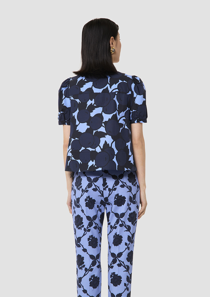 Синий топ Titouan с принтом в виде вишен Синий топ Titouan с принтом в виде вишен