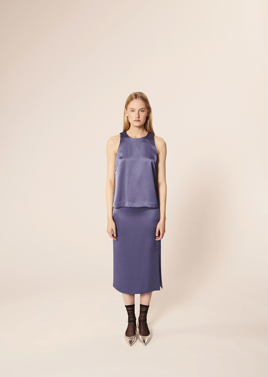 Telly голубой топ из атласа Telly голубой топ из атласа