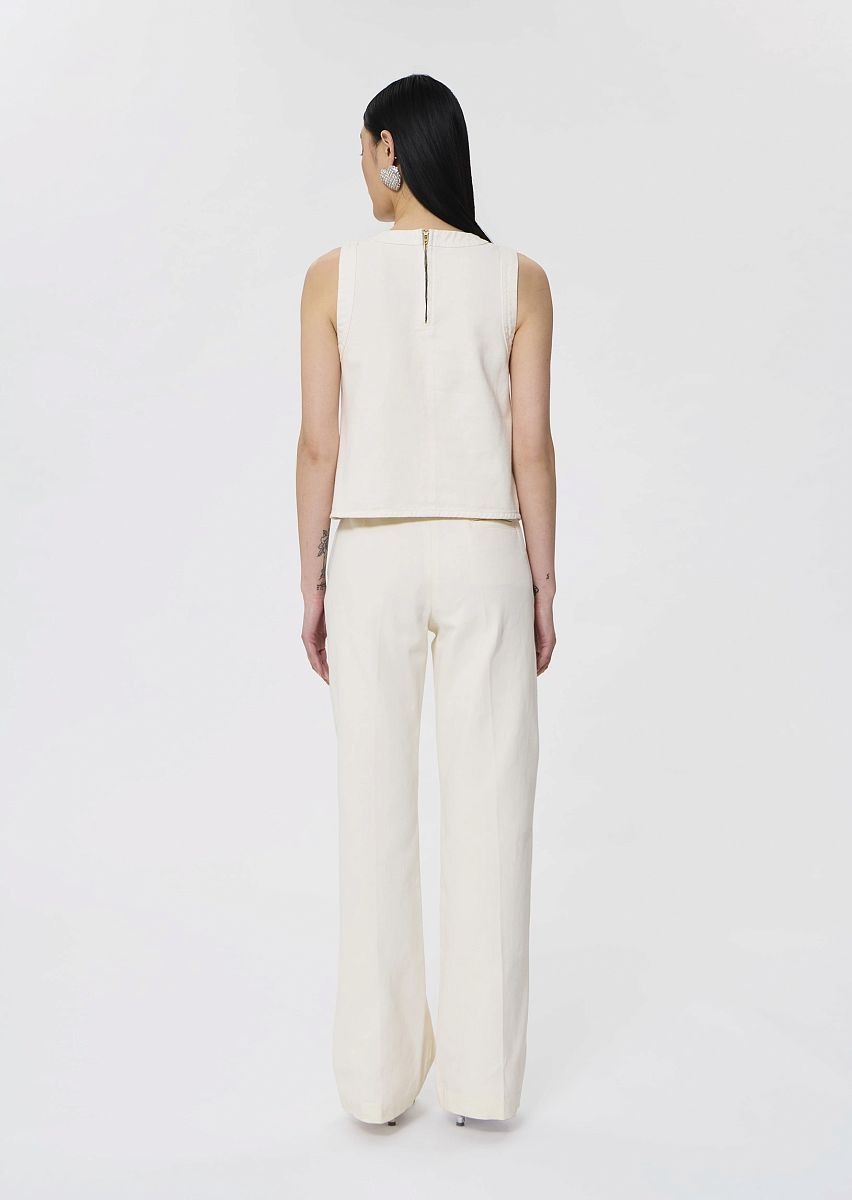 Tokono белый топ из денима