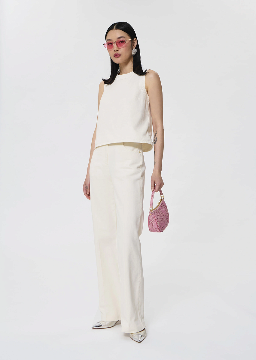 Tokono белый топ из денима