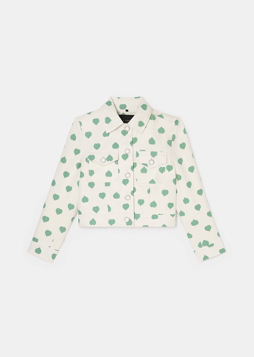 Vascano жакет с принтом в виде зеленых сердец
