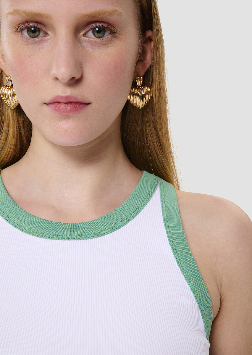 Trish топ в рубчик в цвете экрю Trish топ в рубчик в цвете экрю