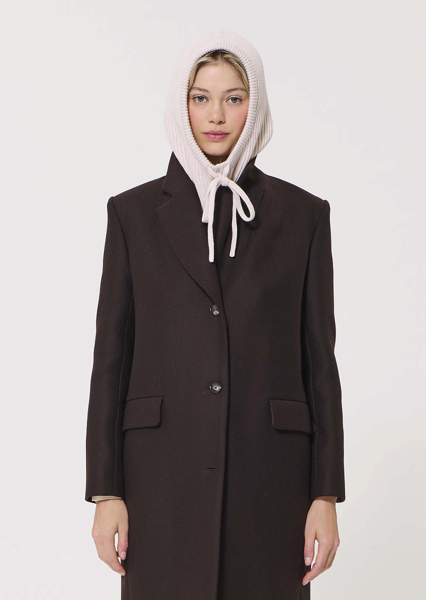 Agnes вязаный капюшон цвета экрю