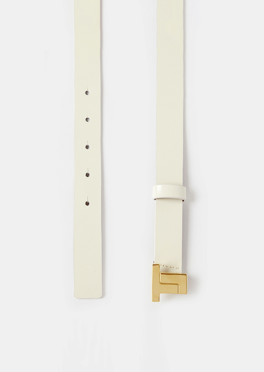 8 bis mini ремень из кожи в цвете экрю