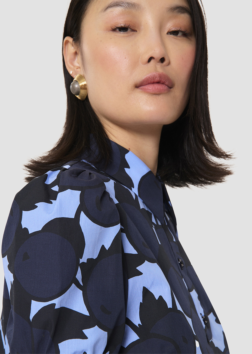 Синий топ Titouan с принтом в виде вишен Синий топ Titouan с принтом в виде вишен