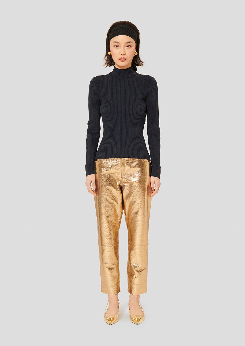 Prudie свитер в рубчик темно-синего цвета Prudie свитер в рубчик темно-синего цвета