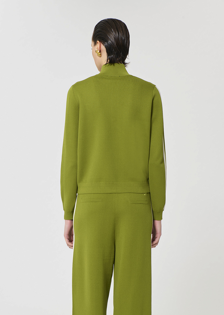 Gabrielle зеленый кардиган из технологичного трикотажа