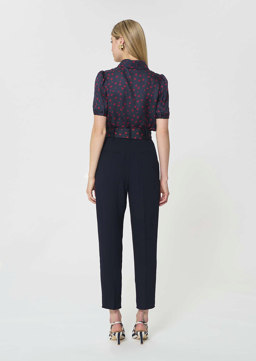 Paga брюки темно-синего цвета из струящегося крепа Paga брюки темно-синего цвета из струящегося крепа