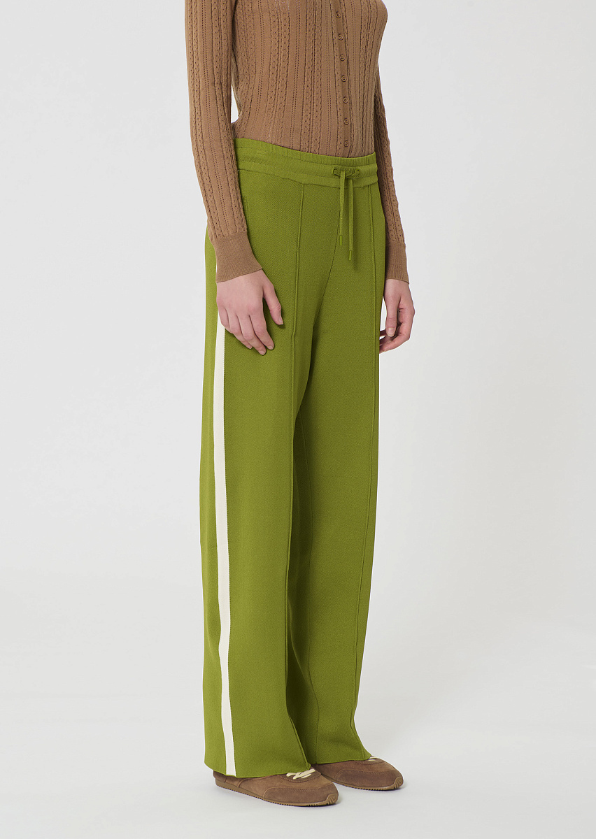 Parker зеленые брюки из технологичного трикотажа