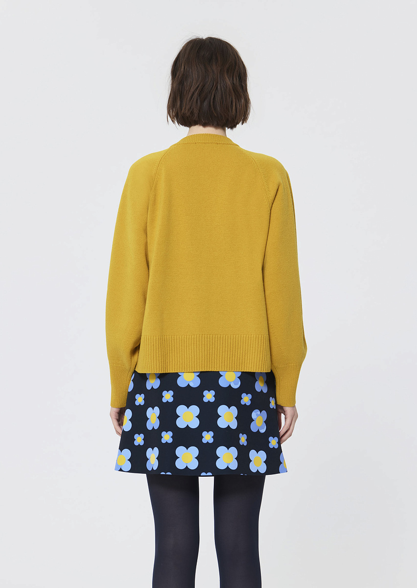 Paz лимонно-желтый пуловер из смесовой шерсти
