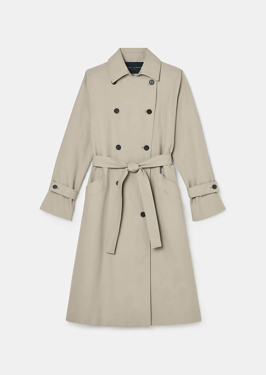 Ivon бежевый тренч из хлопкового габардина Ivon бежевый тренч из хлопкового габардина