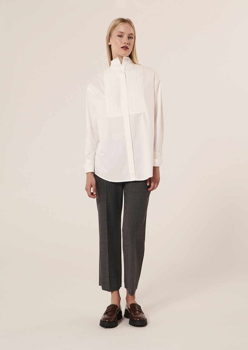 Carlina белая рубашка из поплина
