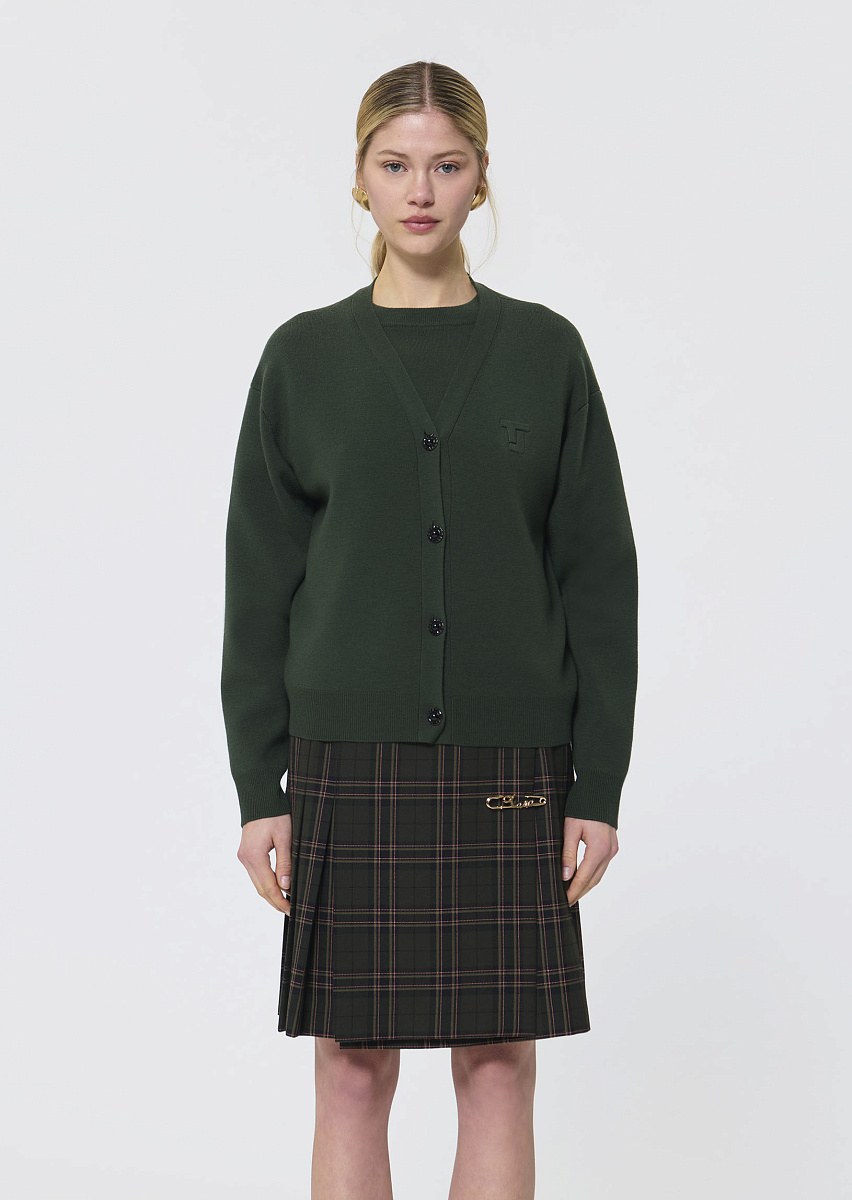 Gibus зеленый кардиган из смесовой шерсти Gibus зеленый кардиган из смесовой шерсти