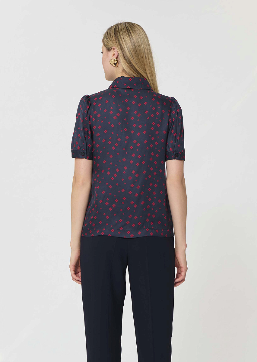 Tonino темно-синий топ с принтом в виде миниатюрного клевера