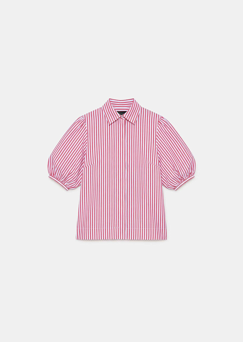 Caly розовая рубашка из поплина в полоску