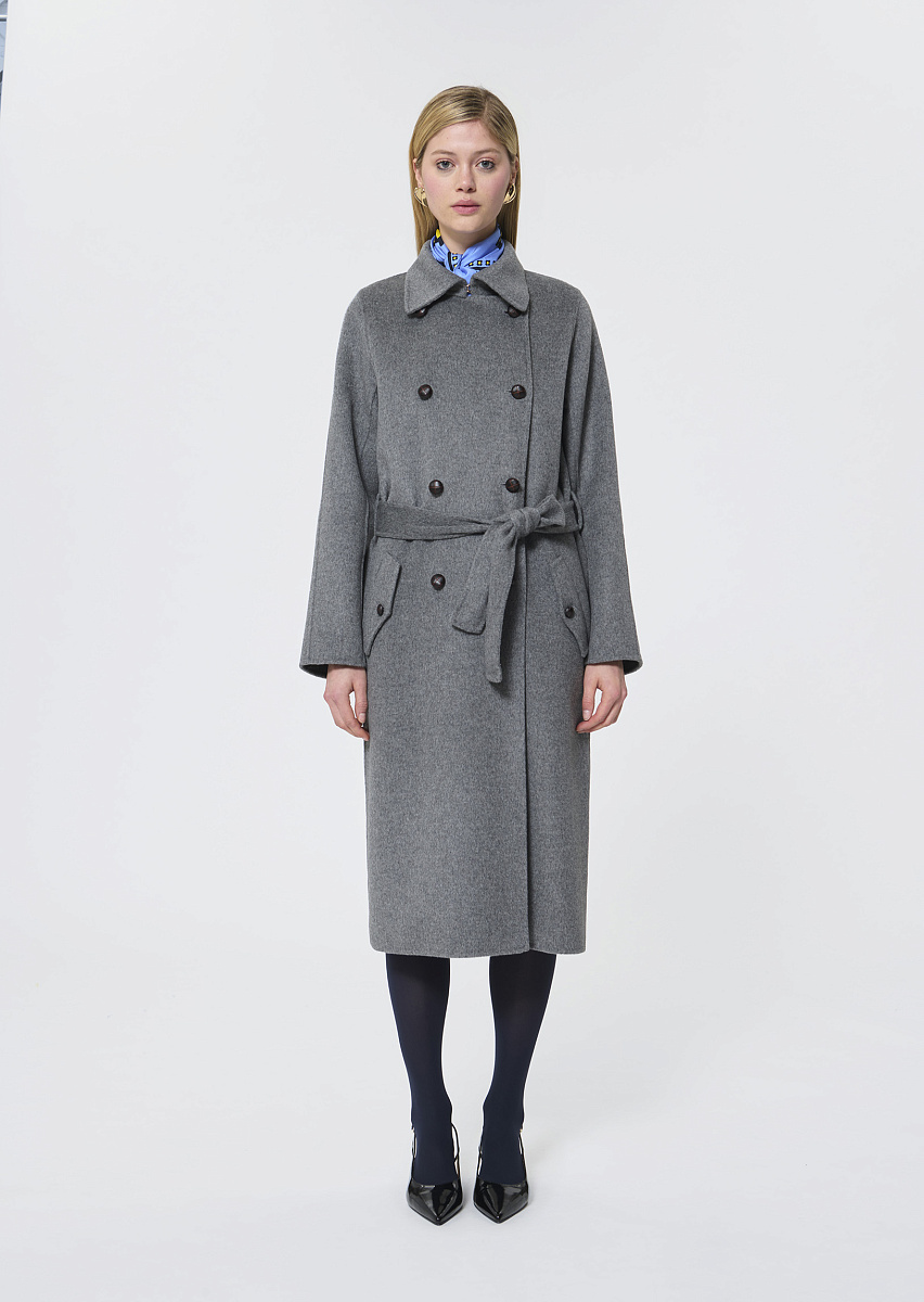 Martino двустороннее серое пальто с эффектом меланж Martino двустороннее серое пальто с эффектом меланж