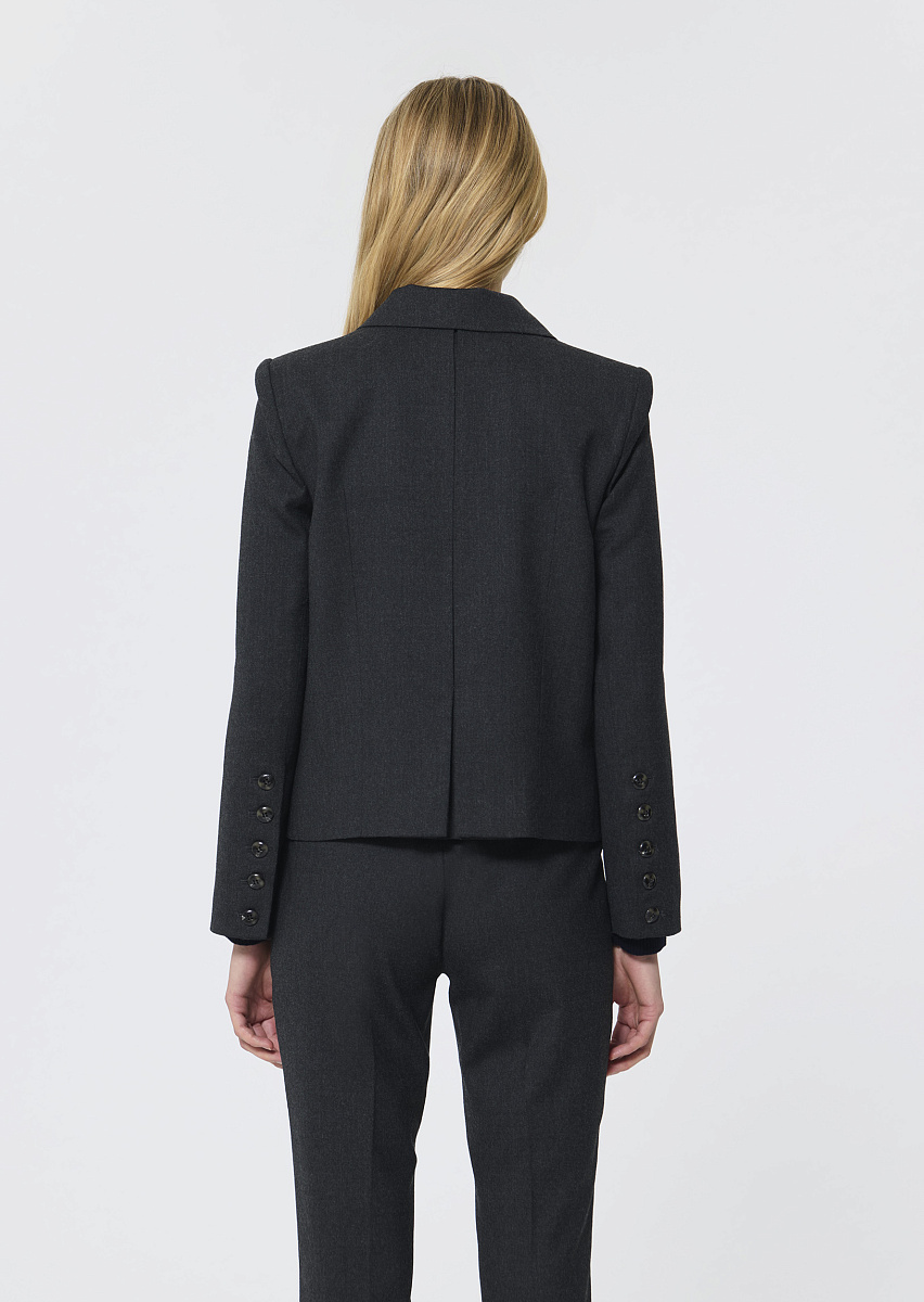 Valoma жакет серого цвета с эффектом меланж Valoma жакет серого цвета с эффектом меланж