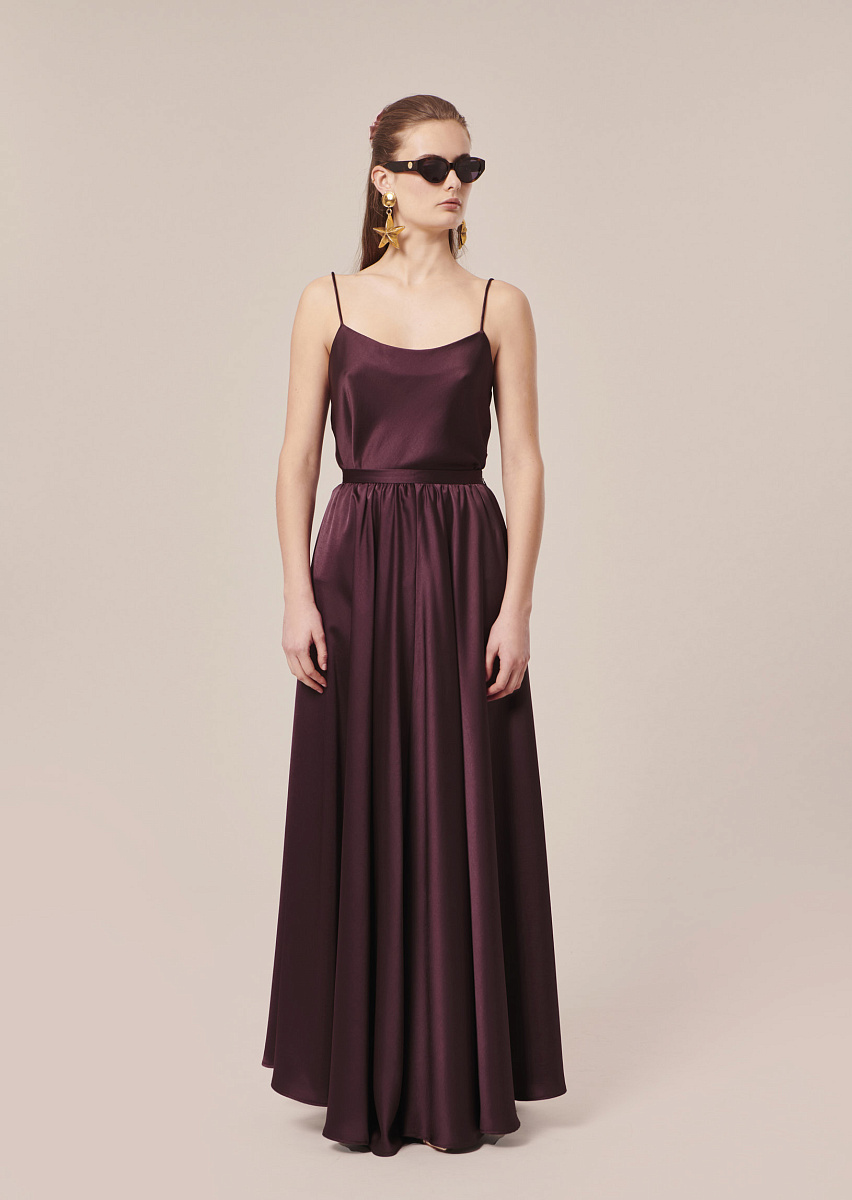 Tess коричневый топ из струящегося атласа Tess коричневый топ из струящегося атласа