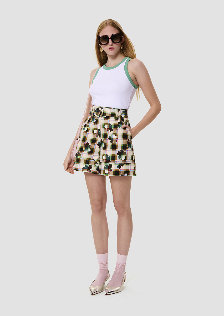 Trish топ в рубчик в цвете экрю Trish топ в рубчик в цвете экрю