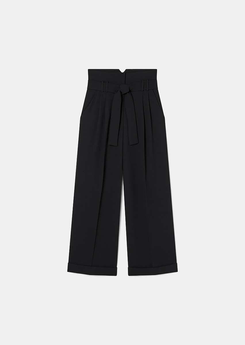 Pia черные брюки из крепа Pia черные брюки из крепа