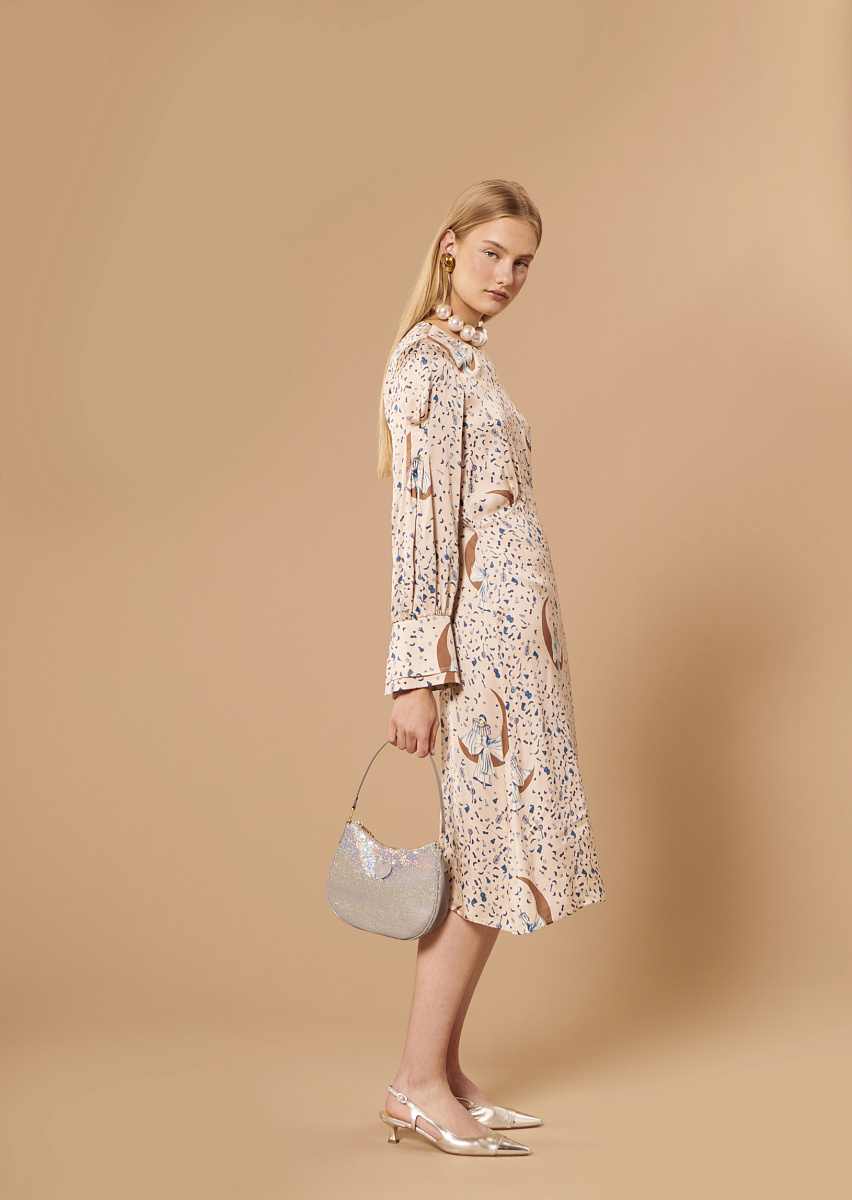 Rana бежевое платье с принтом Rana бежевое платье с принтом